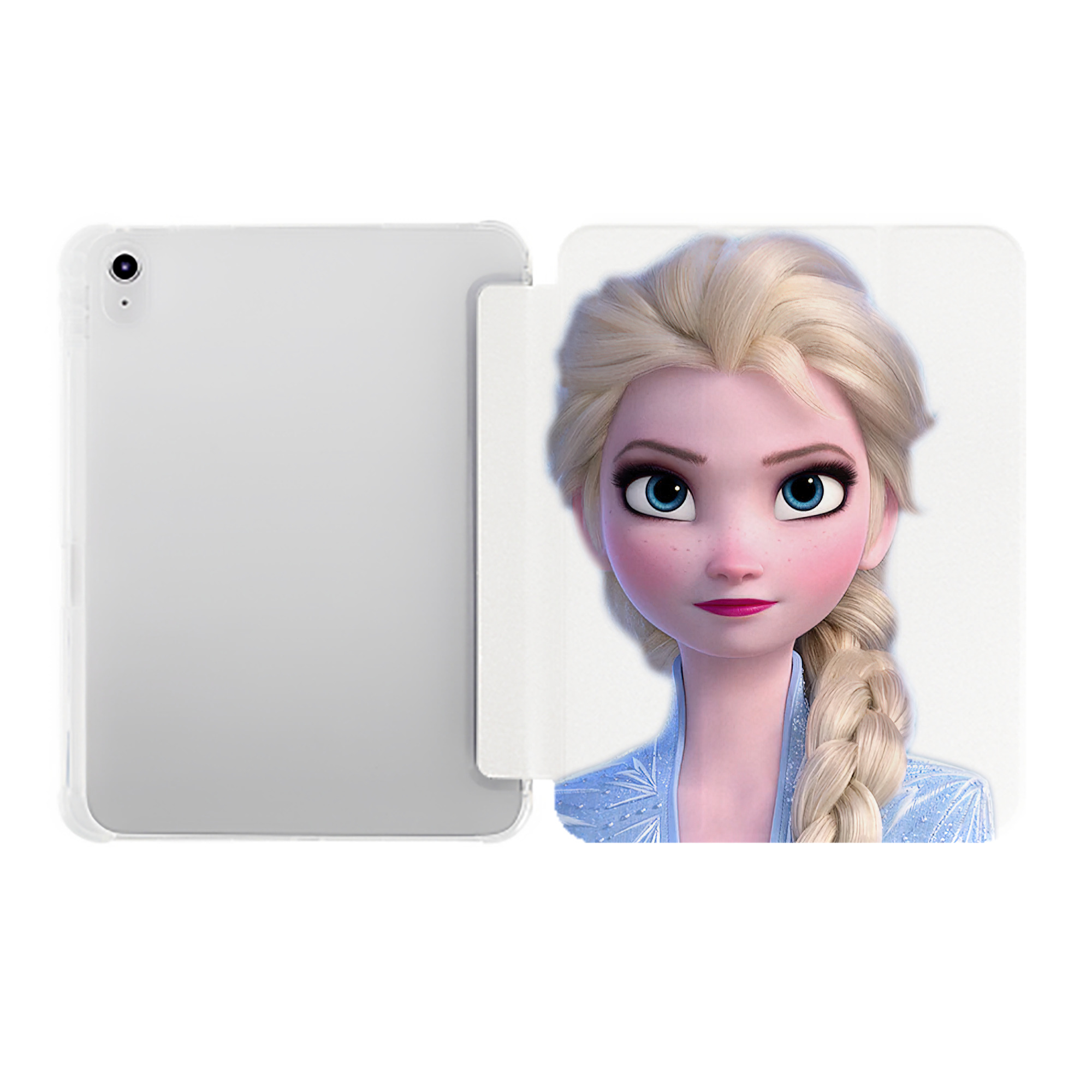 （画像用） アナと雪の女王 アンナ エルサ Frozen Anna Elsa IPad ケース ペン収納付き 三つ折りスタンド PUレザー×シリコン 対応機種9.5/10.5/10.9インチ